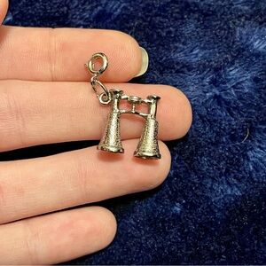 925 Sterling silver binoculars clip on charm